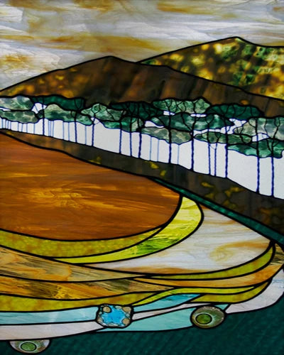 Window Film Frosted Stained Glass Films Customized Art Tree Retrom Static Cling Sticker,Home Decor Window Treatment