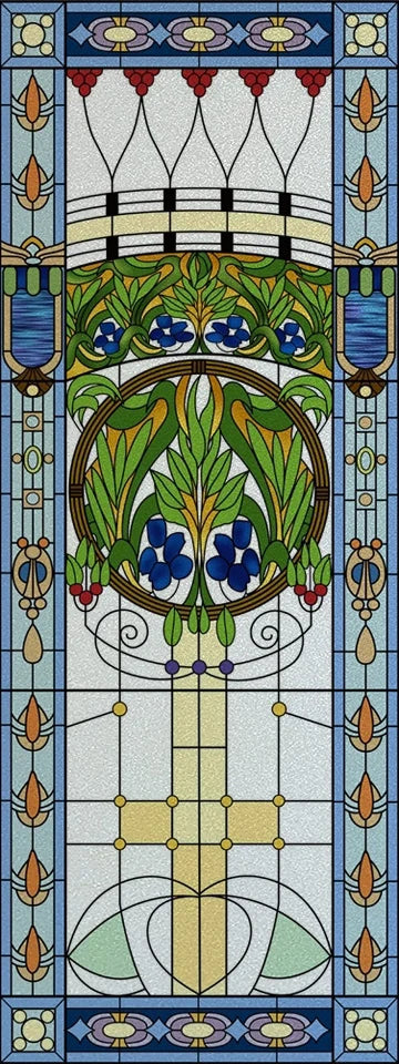 Custom Stained Glass Window Films,Frosted sticker,Privacy Static Cling Church Style For Bathroom Sliding door Home Office