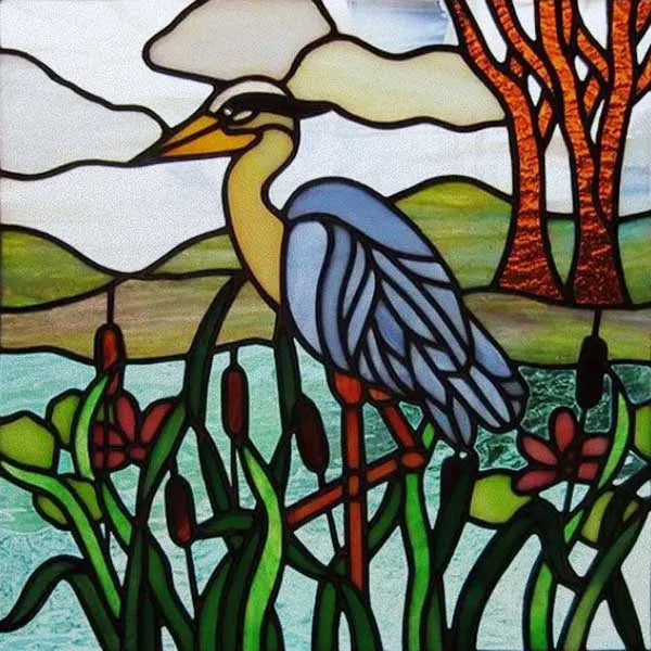 Window Film Stained Glass Films Static Cling Stickers for Bathroom Kitchen Office Home Decor,Birds Peacock,Heron,Owl,Custom size