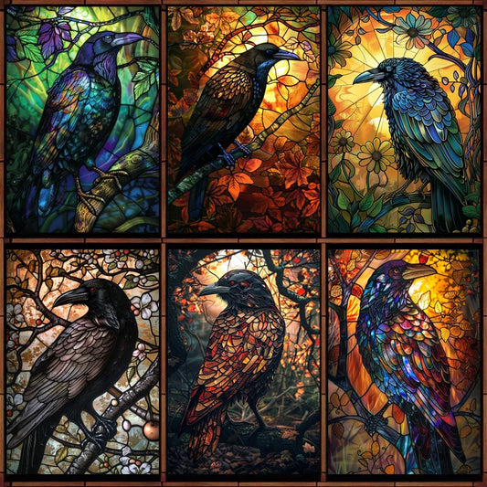 Customized Stained Glass Film Window Films,Static Cling Frosted Privacy Bird Eagle,Bathroom Kitchen Door Sticker