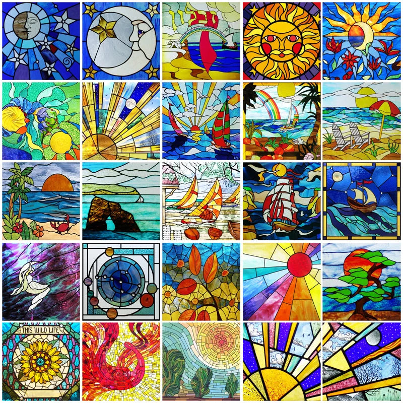 Window Film Frosted Stained Glass Films Static Cling Privacy Films Sun Moon Door Sticker Kitchen Bathroom Home Decor Customized