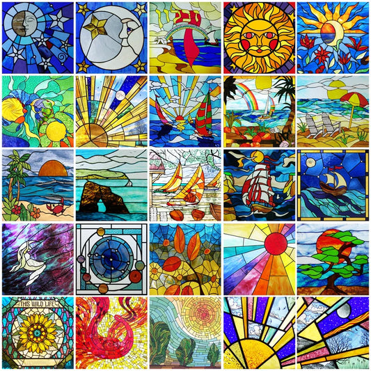 Window Film Frosted Stained Glass Films Static Cling Privacy Films Sun Moon Door Sticker Kitchen Bathroom Home Decor Customized