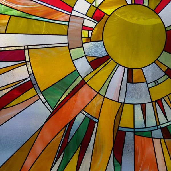 Custom Size Matte Window Film, Stained Glass, Decorative UV Window Sticker, Privacy Frosted Static Cling, Decal for Glass