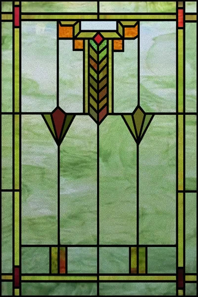 Custom Size Stained Glass Window Film Frosted Privacy Static Cling Retro Prairie Style Stickers Shower Kitchen Office Home Decor