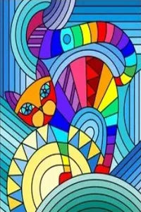 Customized Stained Glass Film Window Films Static Cling Frosted Sticker Japanese-Style Home Decor Cat  Cherry Blossom Poster