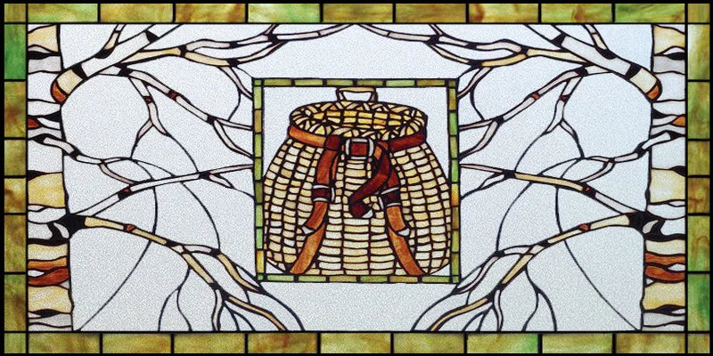 Window Film Stained Glass Stickers,Custom size Static Cling Frosted Privacy,Bird Tree Print For Transom Window Glass Home Decor