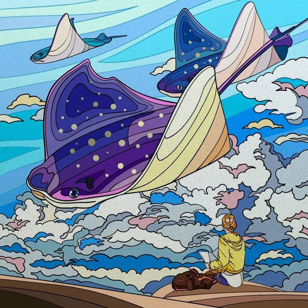 Frosted Stained Glass Window Film, Customized Ocean Boat Color, Static Cling Sticker,Home Decor Foil, Treatment