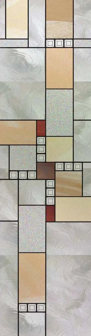 Customized Frosted Stained Glass Window Film, Church Static Cling,Privacy Retro Sticker, for Kitchen, Office, Home Decor