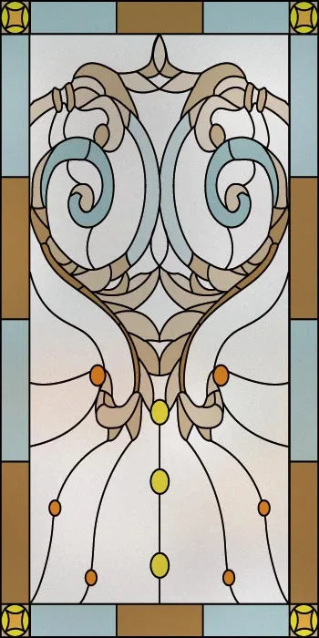 Frosted Stained Glass Window Film, Customized Privacy, Static Cling,Church Style, Door Sticker, Office, Bathroom Home Decor