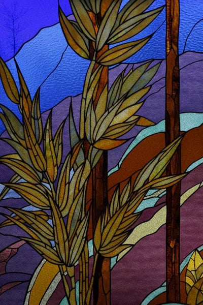 Custom Size Stained Glass Stickers,Static Cling,Frosted Privacy Print Tree, Window Door, Home Decor