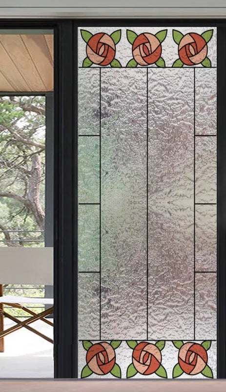 Frosted Stained Glass Window Film, 3D Matte, Static Cling,Privacy, Door Sticker,Customized for Kitchen, Office, Home Decor