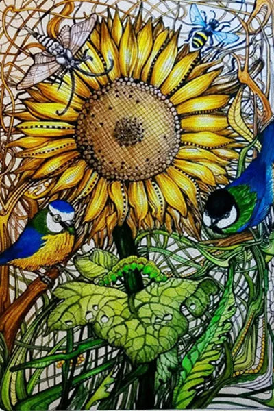 Window Film Stained Glass Stickers,Custom size Static Cling  Sunflower Privacy Films Door Sticker Kitchen Office Home Decor