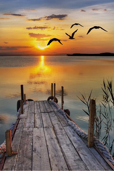 Frosted Stained Glass Window Film, Customized,Scenery,Tree,Waterfall,Static Cling Sticker,Home Decor