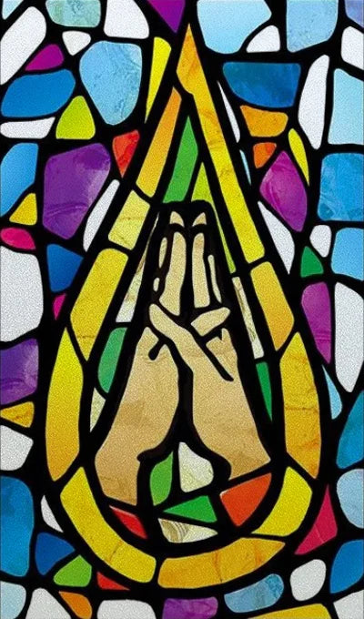 Window Film Frosted Stained Glass Films Customized, Frosted Stained Window Sticker Chuch Style Jesus/Christ Painting