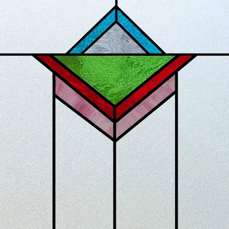 Custom Size Window Film, Stained Glass Sticker, Western Style, Privacy Frosted, Static Cling, Door, Office Home Decal