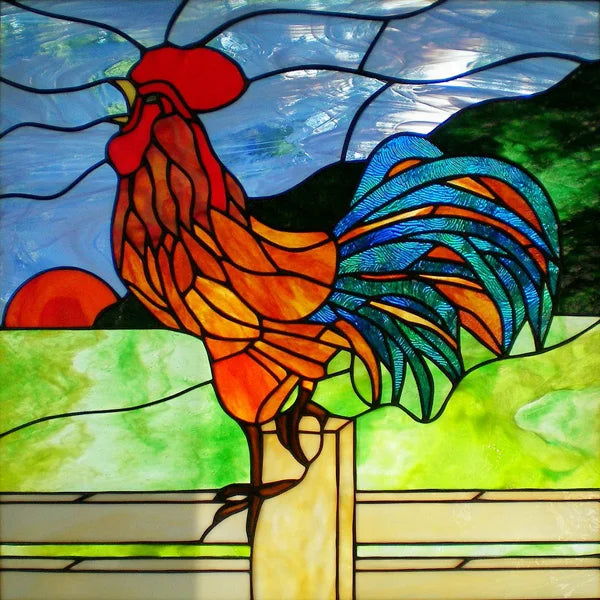 Window Film Stained Glass Films Static Cling Stickers for Bathroom Kitchen Office Home Decor,Birds Peacock,Heron,Owl,Custom size