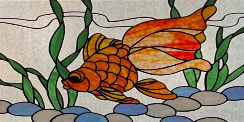 Custom Size Window Film, Stained Glass, Decorative Window Sticker, Privacy Frosted Static Cling, Home Decal