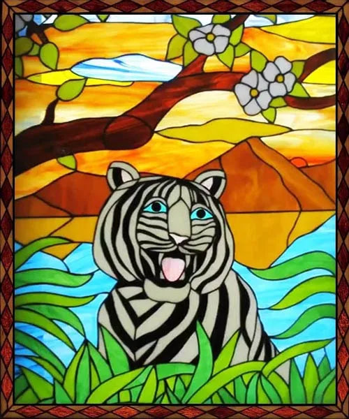 Stained Glass Window Film Frosted Glass Sticker Forest Customized Privacy Static Cling,Print Sticker,Bear,Office Home Decor