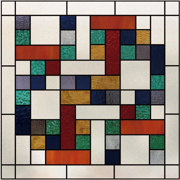 Window Film Frosted Stained Glass Films,Customized Art Design Mosaic Static Cling Sticker,Home Decor Foil Window Treatment