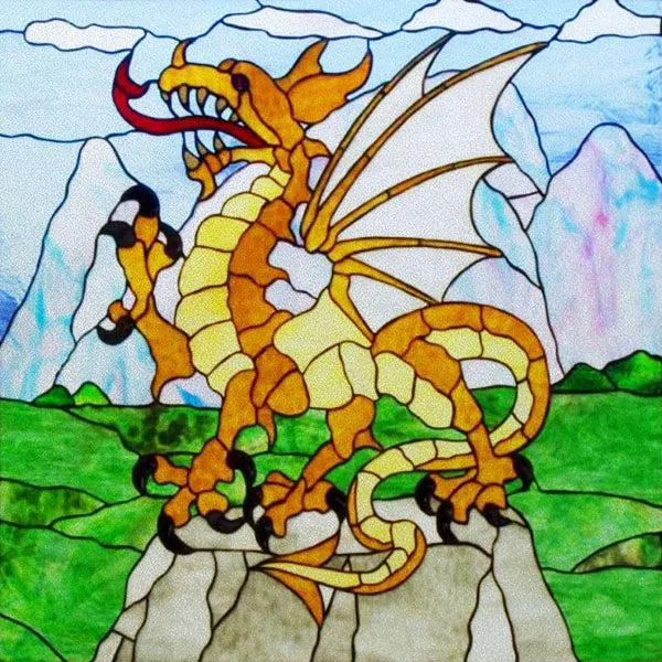 Custom Size Stained Glass Window Film Frosted Films, Animal Dog Cat Tiger Birds Static Cling,Window Covering for Home Office