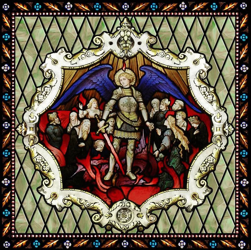 Custom Made Window Film Stained Glass Sticker,Angels Picture,Static Cling Frosted Privacy for House Worship Home Decor