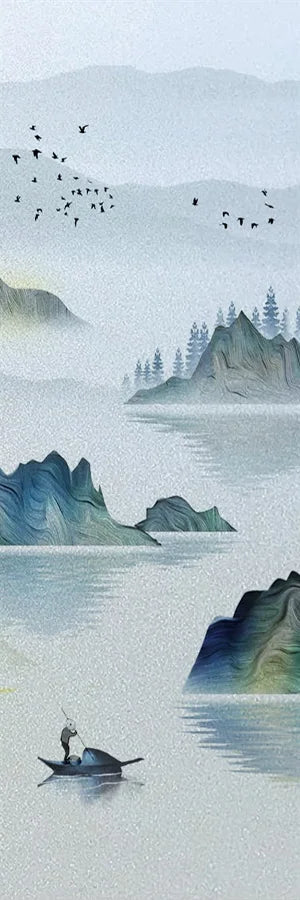 Custom Size Window Glass Films Window Film Static Cling Frosted Tree Mountain Posters For Bathroom Door Kitchen Office Home