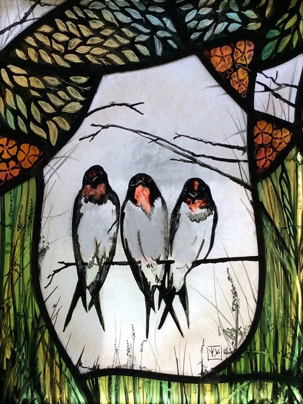 Window Film Frosted Stained Glass Films,Customized Privacy Static Cling,Retro Colorful Stickers For Shower Bathroom Skylight