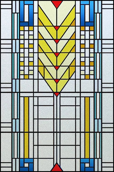 Custom Size Stained Glass Window Film Frosted Privacy Static Cling Retro Prairie Style Stickers Shower Kitchen Office Home Decor