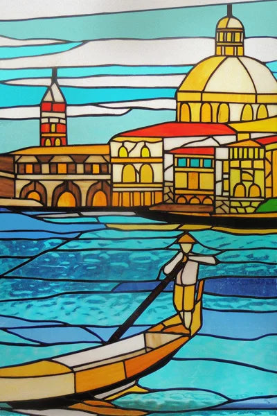 Custom Stained Glass Films Window Film Frosted Sticker Castle For Kitchen Bathroom Door Church Poster Home Decor