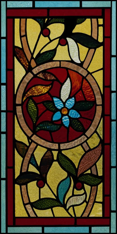 Custom Size Stained Glass Window Film, Frosted Privacy, Static Cling, Retro Matte Sticker, Bathroom Door, Office, Home Decor