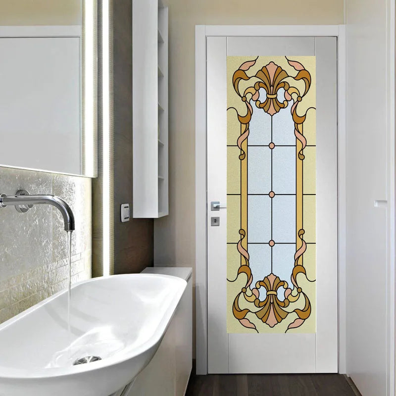 Window Film Frosted Stained Glass Films,Church Static Cling,Privacy Films,Door Sticker,for Kitchen Office Home Decor Customized