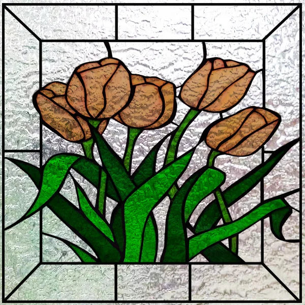 Custom size 3D Matte Window Film Stained Glass Decorative Uv Window Sticker Privacy Frosted Static Cling for Glass Garden Flower
