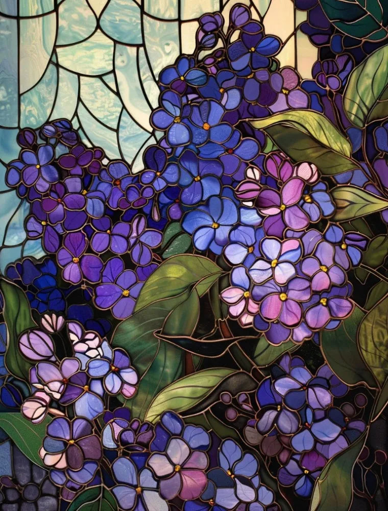 Stained Glass Window Film, Frosted Window Film, ,Privacy,No Glue, Static Cling, Home Decorative Flower