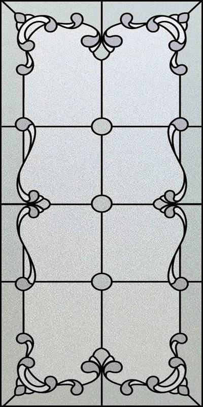 Custom Size Stained Glass Window Film, Frosted Privacy, Static Cling, Retro Matte Sticker, Bathroom Door, Office, Home Decor