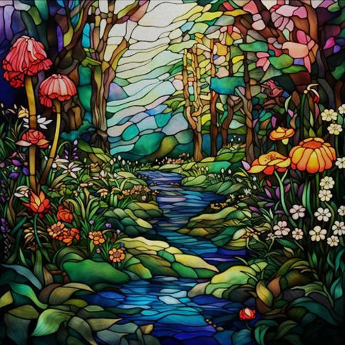 Custom size Window Film Stained Glass Films Frosted Privacy Static Cling Retro Flower Sticker Bathroom Skylight Decor