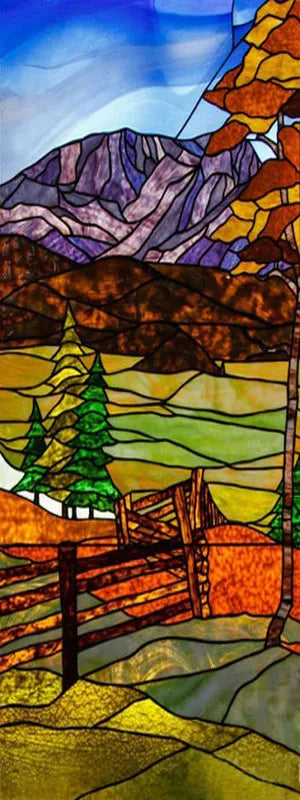 Custom size Stained Glass Films,Flower, Fruit,Tree,Leaf,Bird,Fish Painting Stickers For Bathroom Bedroom Door Office Home Decor