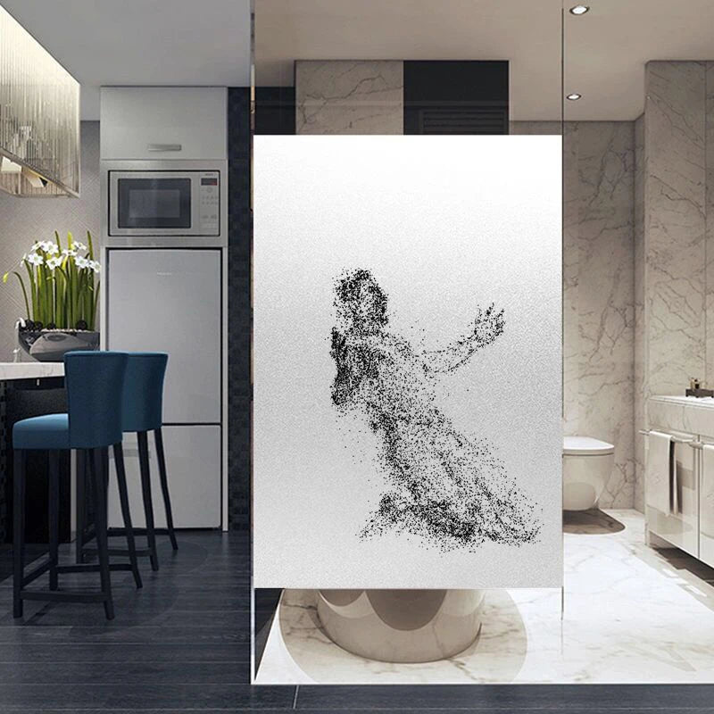 Custom Size Window Glass Films Window Film Static Cling Art Pictures Race Skiers Cyclists Shower Frosted Office Home Decor