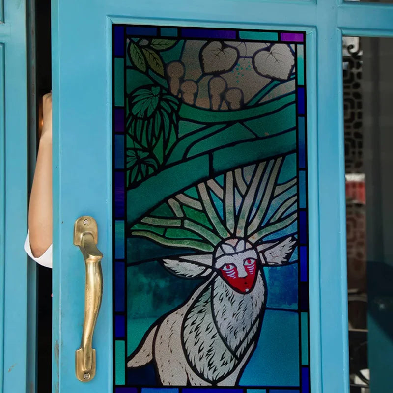 Customized Window Film Frosted Stained Glass Films,Static Cling Reusable Remove,Privacy Protection  Door Sticker Home-Decor