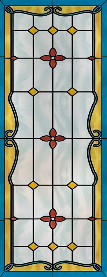 Custom Size Frosted Window Film,European Style Art Translucent Stained Glass Films, Door Stickers,Privacy Instead Curtains