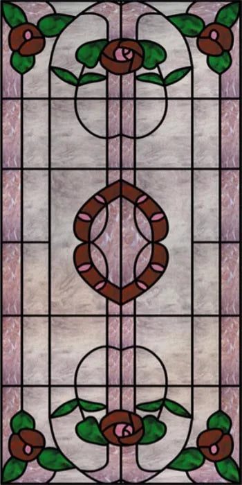 Frosted Stained Glass Window Film, Customized Privacy, Static Cling,Church Style, Door Sticker, Office, Bathroom Home Decor