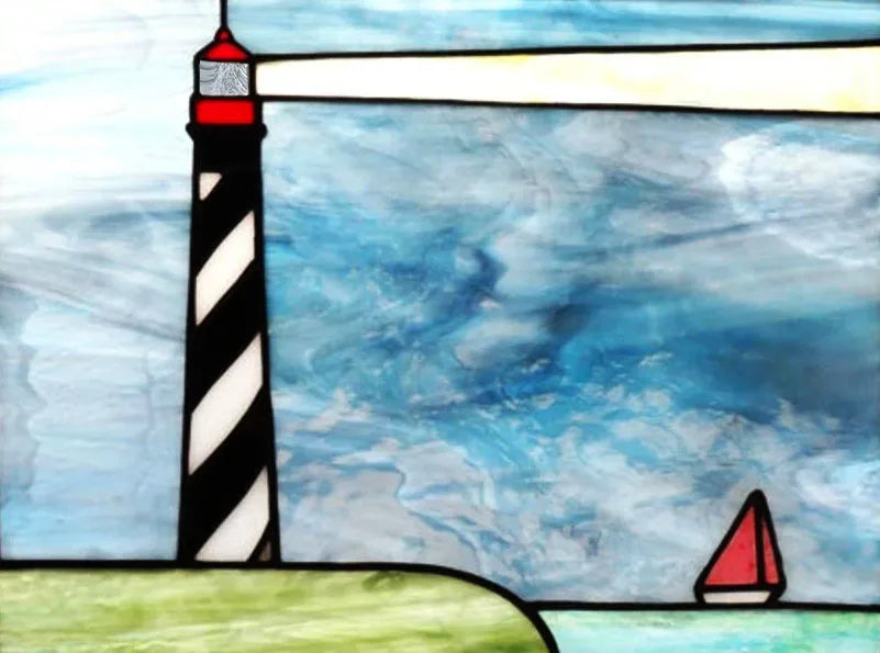 Glass Films Window Sticker Static Cling Frosted Home Decor Private Tint-Film For Door Window Cabinet Wardrobe Lighthouse