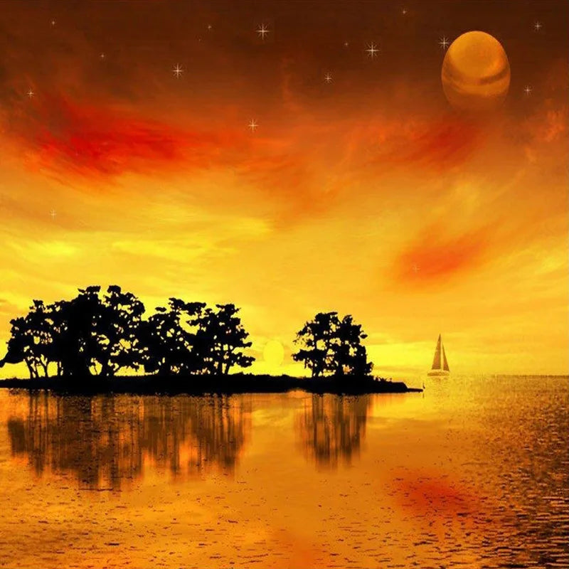 Frosted Stained Glass Window Film, Customized Scenery, Sun Starry Sky, Static Cling Sticker,Home Decor for Bathroom Kitchen