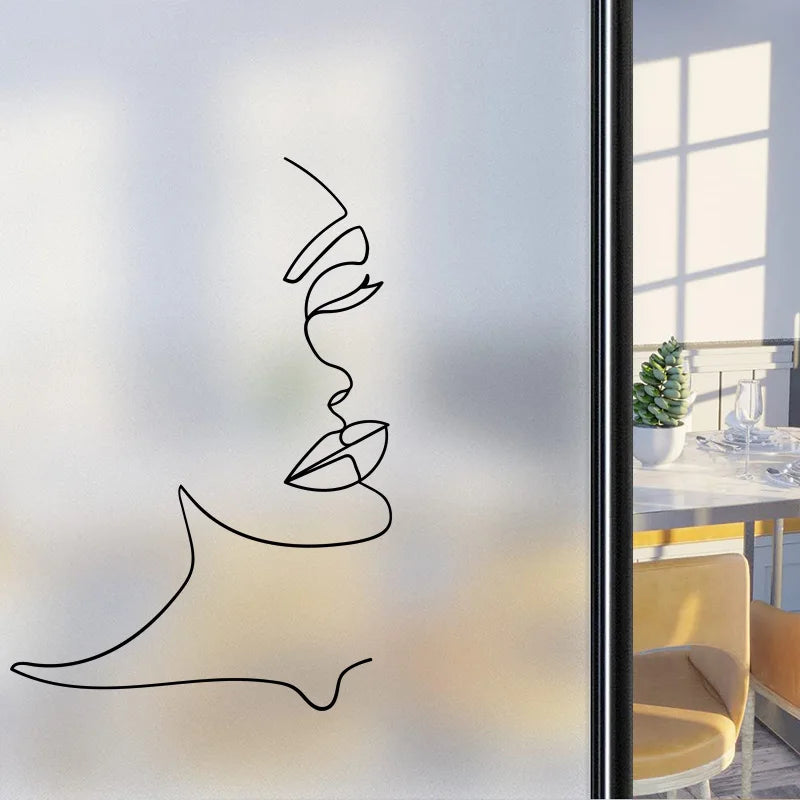 Custom Size Window Glass Films Window Film Static Cling Art Pictures Beauty Women Nude Girl Shower Nordic Obscure Stickers