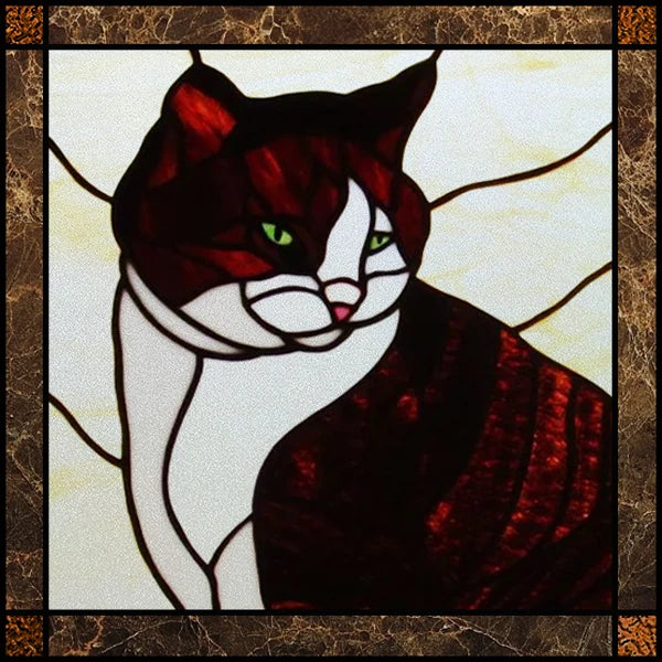 Custom Size Stained Glass Window Film Opaque Frosted Privacy Protection Removable Static Cling Home-Decor Animal Window Covering