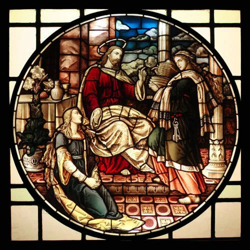 Custom Frosted Stained Glass Window Film,Static Cling Reusable,Jesus Christ Angels Virgin Mary Picture Decor Window Treatment