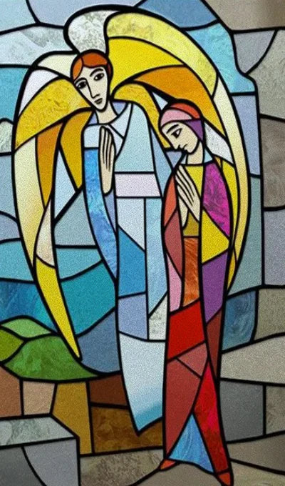 Window Film Frosted Stained Glass Films Customized, Frosted Stained Window Sticker Chuch Style Jesus/Christ Painting