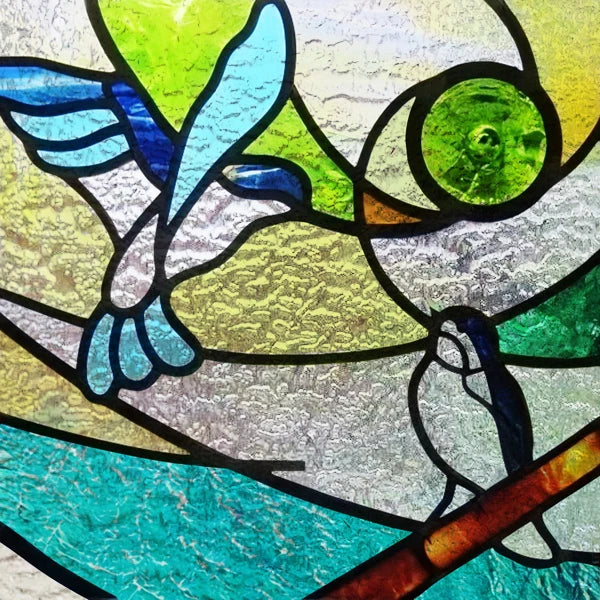 Custom size 3D Matte Window Film Stained Glass Decorative Uv Window Sticker Privacy Frosted Static Cling for Glass,Birds