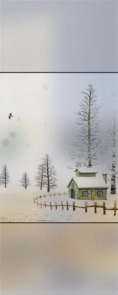 Custom Size Stained Glass Window Film,Frosted Privacy, Static Cling, Door Sticker,Kitchen and Bathroom, Tree Home Decor