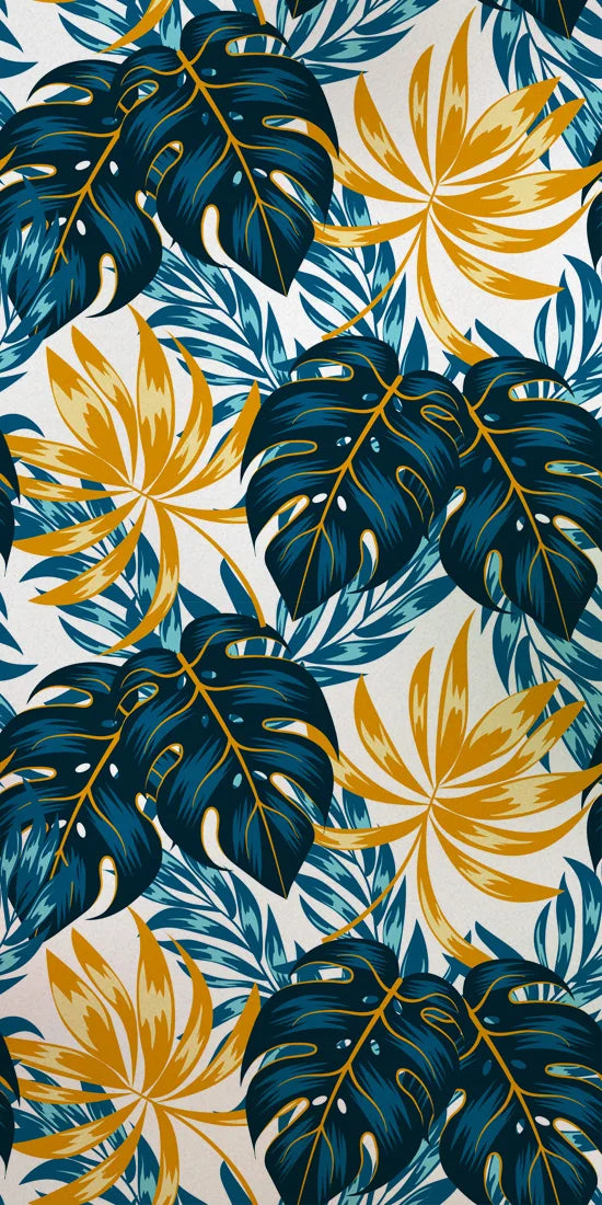 Stained Glass Film, Opaque Sticker,Frosted Static Cing ,Tropical Leaves, Seamless Pattern,Home Decor, Privacy, Custom Size