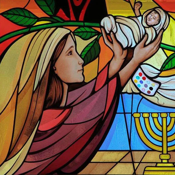 Stained Glass Window Film, Custom Size, Static Cling,Women Jesus Christ Angels Virgin Mary Picture ,Home Decor, Window Treatment